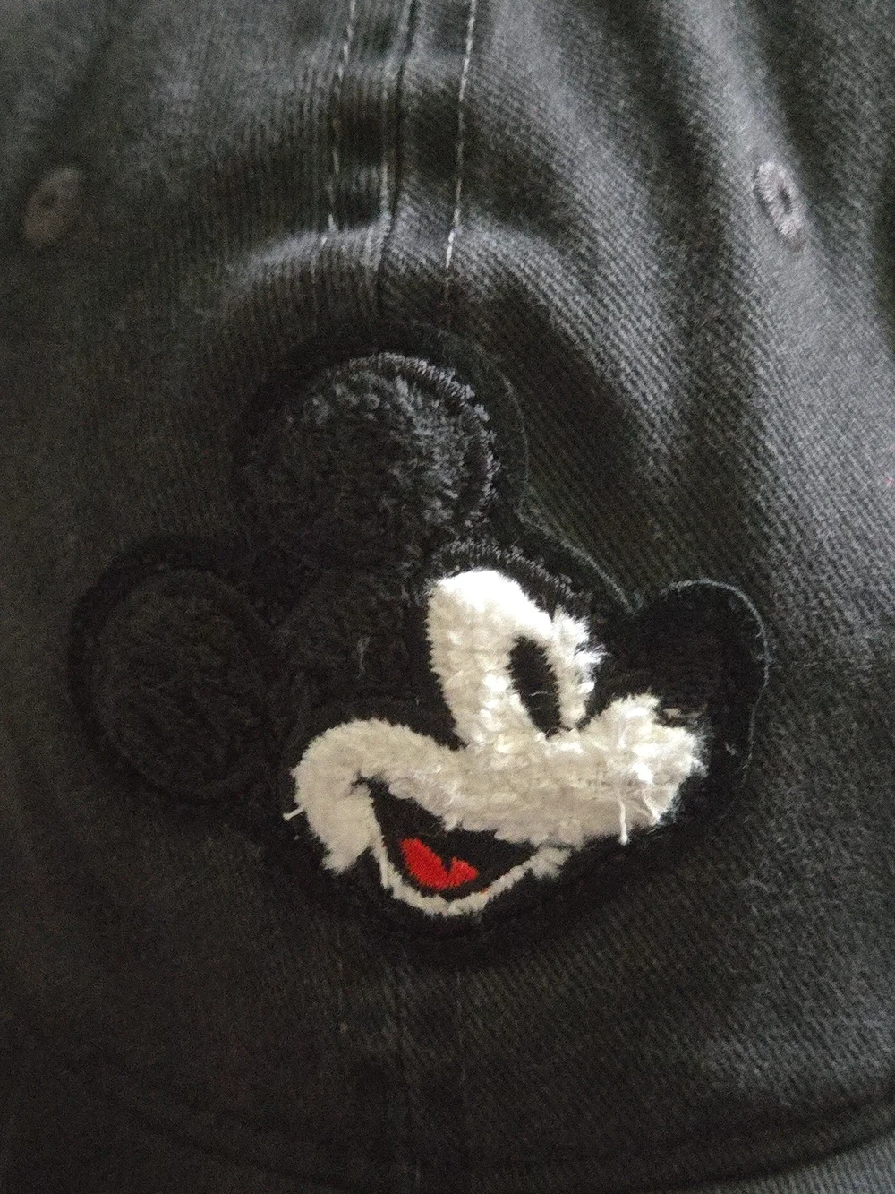 Disney Black Embroidered Mickey Baseball Cap for Kids